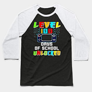 Video Gamer Student 100Th Day Teacher 100 Days Of School Kid Baseball T-Shirt